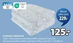 JYSK FONDSBU FIBERDYNE tilbud