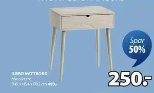 JYSK ILBRO NATTBORD tilbud