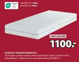 JYSK KAMELVA VENDBAR MADRASS tilbud