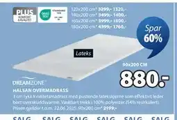 JYSK HALSAN OVERMADRASS tilbud