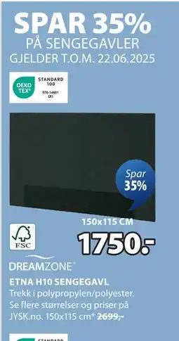 JYSK ETNA H10 SENGEGAVL tilbud