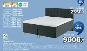 JYSK LYGNA GC30 KONTINENTALSENG GRÅ-40 tilbud
