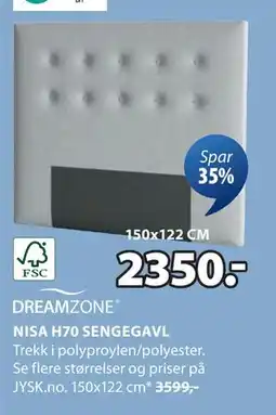 JYSK NISA H70 SENGEGAVL tilbud