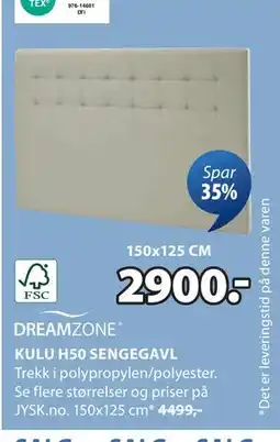 JYSK KULU H50 SENGEGAVL tilbud