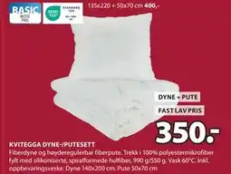 JYSK KVITEGGA DYNE-/PUTESETT tilbud