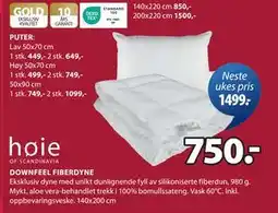JYSK DOWNFEEL FIBERDYNE tilbud