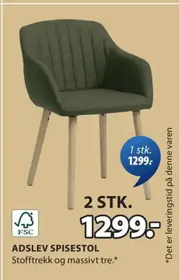 JYSK ADSLEV SPISESTOL tilbud