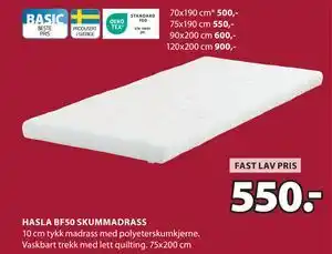 JYSK HASLA BF50 SKUMMADRASS tilbud