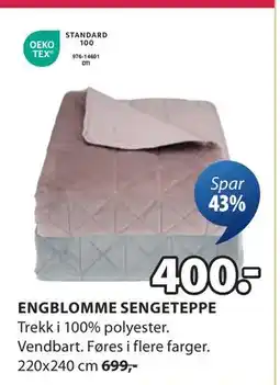 JYSK ENGBLOMME SENGETEPPE tilbud