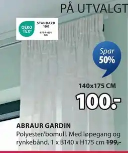 JYSK ABRAUR GARDIN tilbud