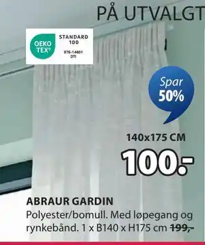 JYSK ABRAUR GARDIN tilbud