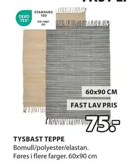 JYSK TYSBAST TEPPE tilbud