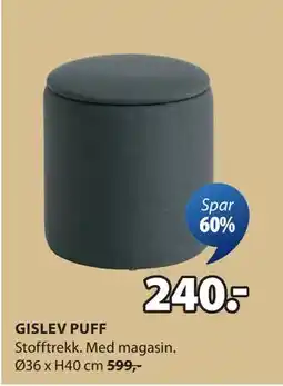 JYSK GISLEV PUFF tilbud