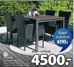 JYSK YTTRUP BORD + AIDT STOL tilbud