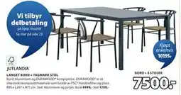 JYSK LANGET BORD + TAGMARK STOL tilbud