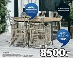 JYSK TAGEHOLM BORD + FJELLERUP STOL tilbud