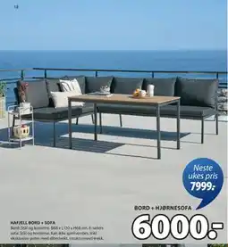 JYSK HAFJELL BORD + SOFA tilbud