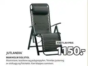 JYSK MAKHOLM SOLSTOL tilbud