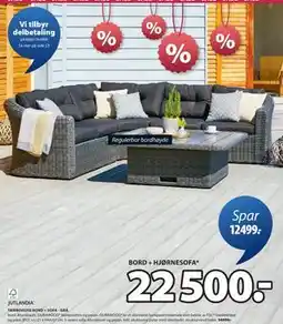 JYSK TAMBOHUSE BORD + SOFA - GRÅ tilbud