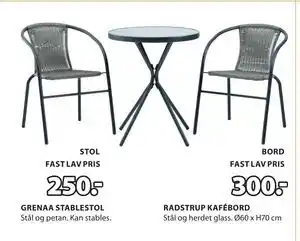 JYSK RADSTRUP KAFÉBORD tilbud