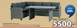 JYSK AGERMOSE BORD + SOFA - GRÅ tilbud