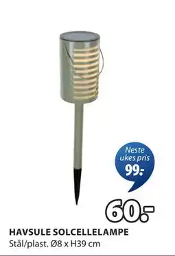 JYSK HAVSULE SOLCELLELAMPE tilbud