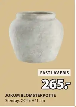 JYSK JOKUM BLOMSTERPOTTE tilbud