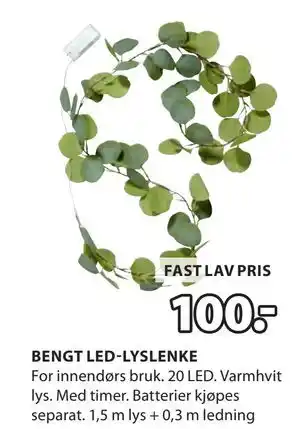 JYSK BENGT LED-LYSLENKE tilbud