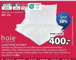 JYSK CLASSY DYNE-/PUTESETT tilbud