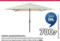 JYSK NAMDAL MARKEDSPARASOLL tilbud