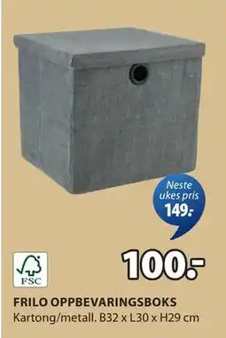 JYSK FRILO OPPBEVARINGSBOKS tilbud