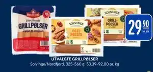 Rema 1000 UTVALGTE GRILLPØLSER tilbud