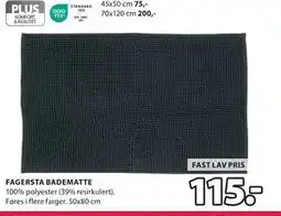 JYSK FAGERSTA BADEMATTE tilbud