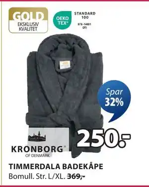 JYSK TIMMERDALA BADEKÅPE tilbud