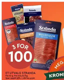 Coop Mega ET UTVALG STRANDA tilbud
