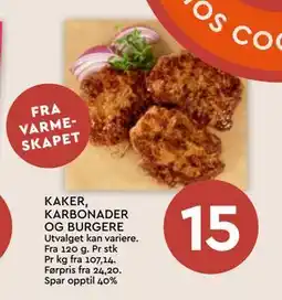 Coop Mega KARBONADER OG BURGERE tilbud