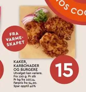 Coop Mega KARBONADER OG BURGERE tilbud
