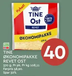 Coop Mega TINE ØKONOMIPAKKE REVET OST tilbud