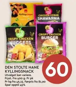 Coop Mega DEN STOLTE HANE KYLLINGSNACK tilbud