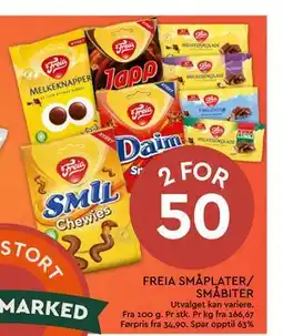 Coop Mega FREIA SMÅPLATER/ SMÅBITER tilbud