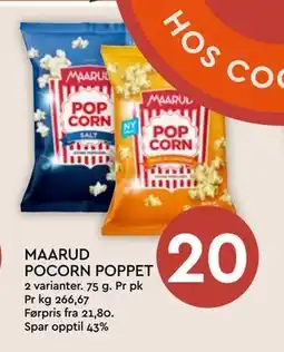 Coop Mega MAARUD POCORN POPPET tilbud