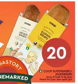 Coop Mega COOP SUPERBRØD/ JEGERBRØD tilbud