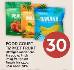 Coop Mega FOOD COURT TØRKET FRUKT tilbud