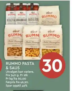 Coop Mega RUMMO PASTA & SAUS tilbud