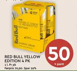 Coop Mega RED BULL YELLOW EDITION 4 PK tilbud