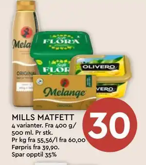 Coop Mega MILLS MATFETT tilbud