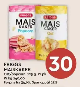 Coop Mega FRIGGS MAISKAKER tilbud