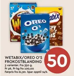 Coop Mega WETABIX/OREO O ' S FROKOSTBLANDING tilbud