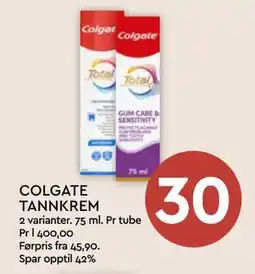 Coop Mega COLGATE TANNKREM tilbud