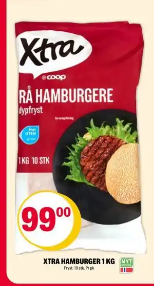 Coop Extra XTRA HAMBURGER 1 KG tilbud